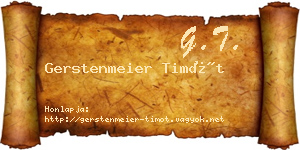 Gerstenmeier Timót névjegykártya